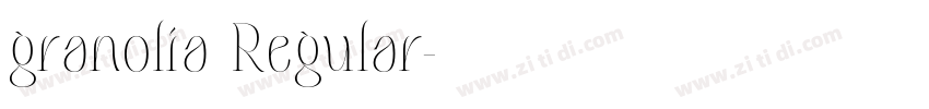 granolia Regular字体转换